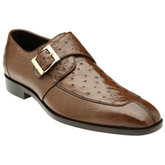 Belvedere Josh Brown Genuine Ostrich Monk Strap Loafer