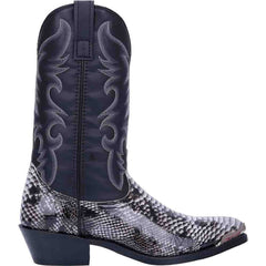 Laredo Monty Black & White Snake Print Men's Western Boots