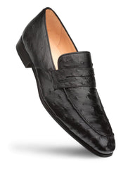 Lisbon Ostrich Black By Mezlan Made In Spain Brand