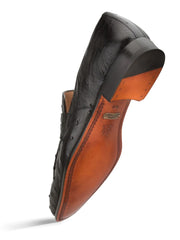 Lisbon Ostrich Black By Mezlan Made In Spain Brand