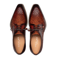 Lontani Lace Up Cognac/Rust By Mezlan Made in Spain Brand