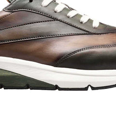Men's Magico Forest/Olive Two-Toned Sneakers By Mezlan Made In Spain Brand