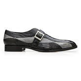 Belvedere Marte Black & Gray Alligator Leather Oxford