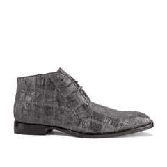 Mens Belvedere Stefano Patchwork Crocodile Dress Boot in Grey