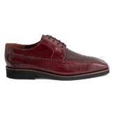 Mens Belvedere Tyson Genuine Ostrich & Calf Skin Dress Shoe in Burgundy