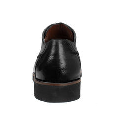 Mens Belvedere Tyson Genuine Ostrich & Calf Skin Dress Shoe in Black