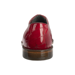 Mens Belvedere Nome Genuine Eel & Ostrich Lace Up Dress Shoe in Red