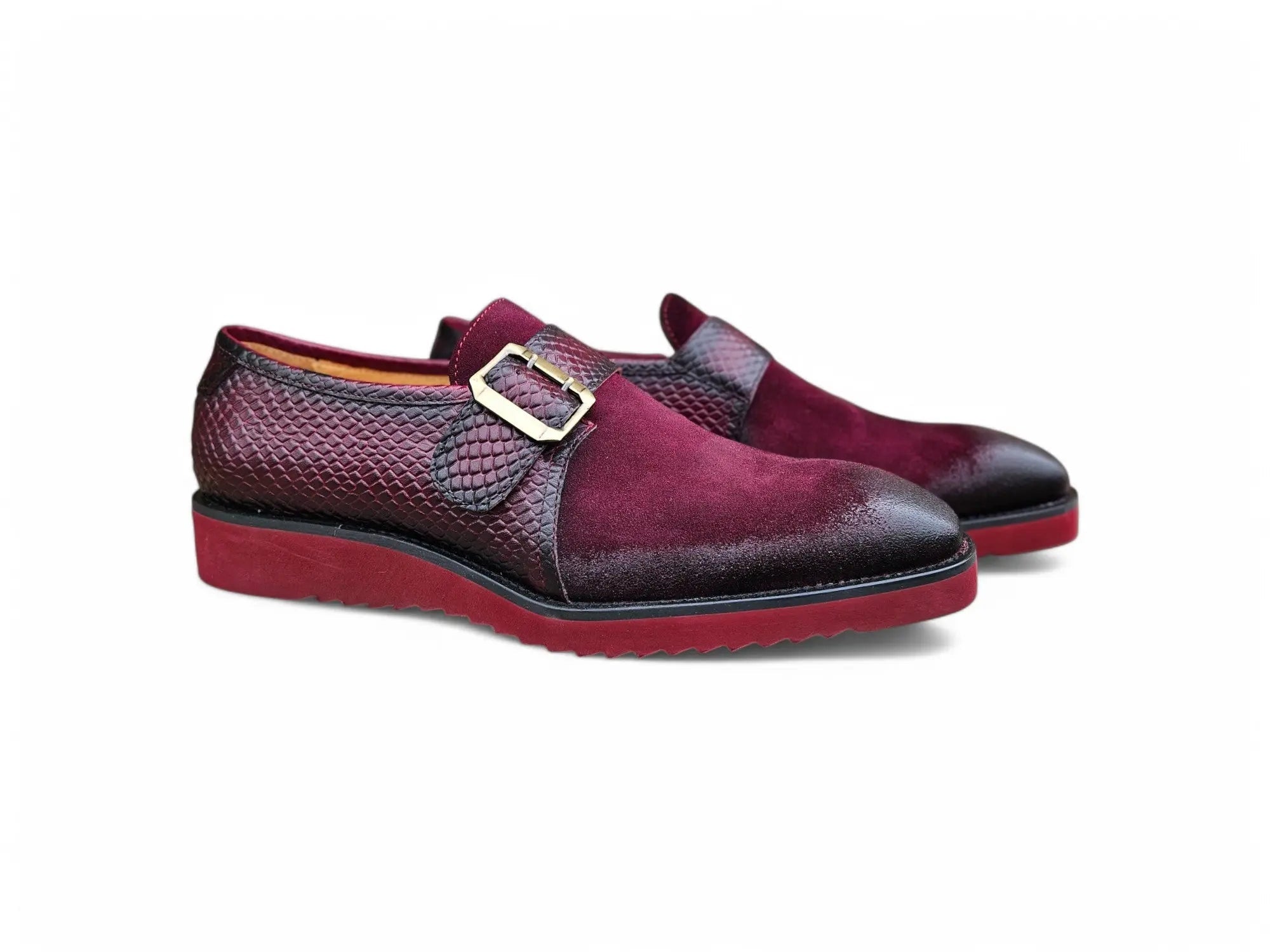 Multi Media Buckle Monkstrap Slip-on Carrucci