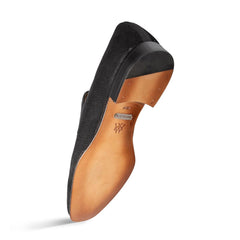 Notte Black Glass Suede Slip On Shoes By Mezlan Made In Spain Brand
