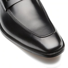 Calfskin Penny Loafer Black By Mezlan Made In Spain Brand