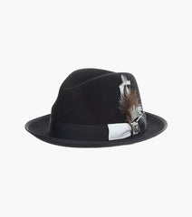 EVREN FEDORA Wool Felt Pinch Front Hat