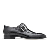Belvedere Josh Black Genuine Ostrich Split Toe Monkstraps Loafers