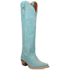 Dan Post Women's Celeste Sky Blue Zipper Snip Toe Boots