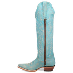 Dan Post Women's Celeste Sky Blue Zipper Snip Toe Boots