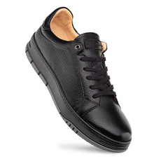 Grazia Deerskin Street Sneakers Black By Mezlan Made In Spain Brand