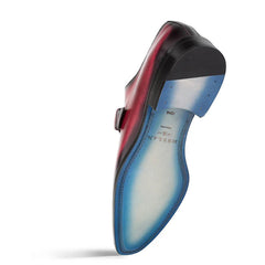 Machado Oxford Monk Strap Burgundy By Mezlan Made In Spain Brand