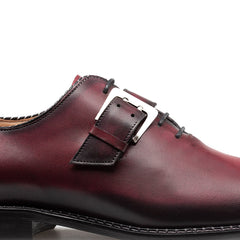 Machado Oxford Monk Strap Burgundy By Mezlan Made In Spain Brand