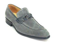 Suede Loafer W/Leather Trim Carrucci