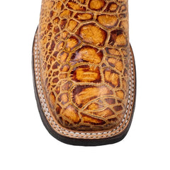 Ferinni Boot - Mens Dress Cowboy Boot - Men's Ferrini Kai Sea Turtle Print Boots Handcrafted Tan