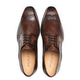 Tasso Wing Tip Derby Chestnut By Mezlan Made In Spain Brand