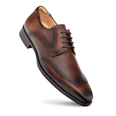 Tasso Wing Tip Derby Chestnut By Mezlan Made In Spain Brand