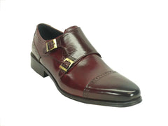 Two Tone Burnished Double Monk Strap Carrucci