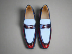 Two Tone Patent Leather Penny Loafer