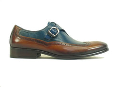 Two Tone Wingtip Buckle Loafer Carrucci