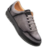 Men's Villani Suede Street Gray Sneaker By Mezlan Made In Spain Brand
