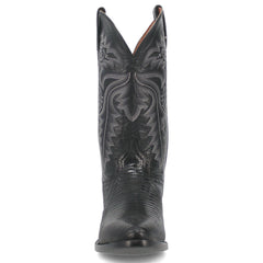 Dan Post Men’s Winston Black Exotic Lizard Leather 13” Round Toe Cowboy Boot