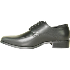 Bravo Mens Classic Square Pointy Toe Dress Shoe in Black