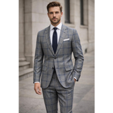 statement-men-s-2-piece-100-wool-windowpane-plaid-suit-modern-fit