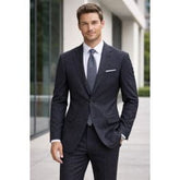 statement-men-s-2-piece-100-wool-modern-fit-suit-textured-solid