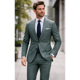 statement-men-s-2-piece-100-wool-modern-fit-textured-solid-suit-single-breasted-suit-jacket