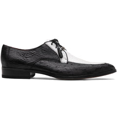 Marco_Di_Milano Andretti: Luxury White & Black Leather Loafers