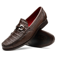 Marco Di Milano Adro Brown Leather Luxury Loafers