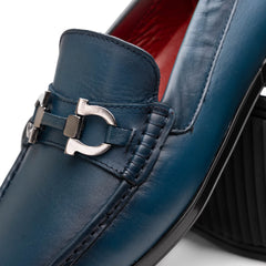 Atrani Navy Calf Bit Loafer