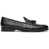 Aubiere Black Ostrich Loafer