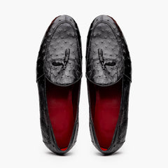 Aubiere Black Ostrich Loafer
