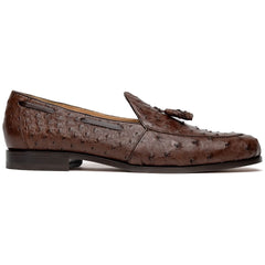 Aubiere Brown Ostrich Loafer