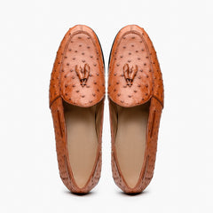Aubiere Cognac Ostrich Loafer