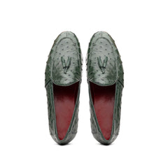 Marco Di Milano Aubiere Forest Green Leather Loafers