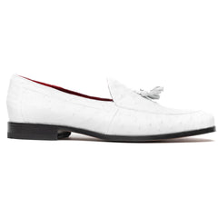 Aubiere White Ostrich Loafer