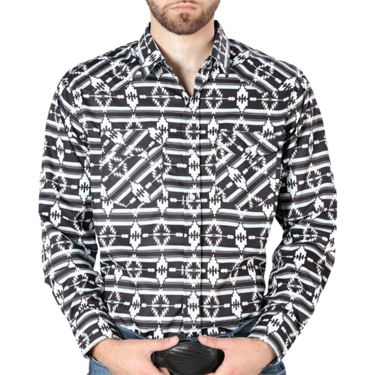 El General Aztec Mens Shirt - Black