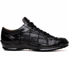 Marco Di Milano Bari Black Lizard Patchwork Sneakers