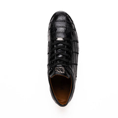 Marco Di Milano Bari Black Lizard Patchwork Sneakers