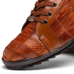 Marco Di Milano Bari Cognac Lizard Patchwork Sneakers
