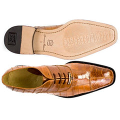 Belvedere Mare Camel Genuine Eel Ostrich Leg Shoes