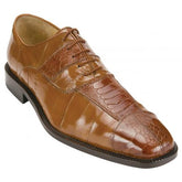 Belvedere Mare Camel Genuine Eel Ostrich Leg Shoes