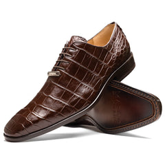 Marco Di Milano Bono Alligator Wholecut Oxfords Brown